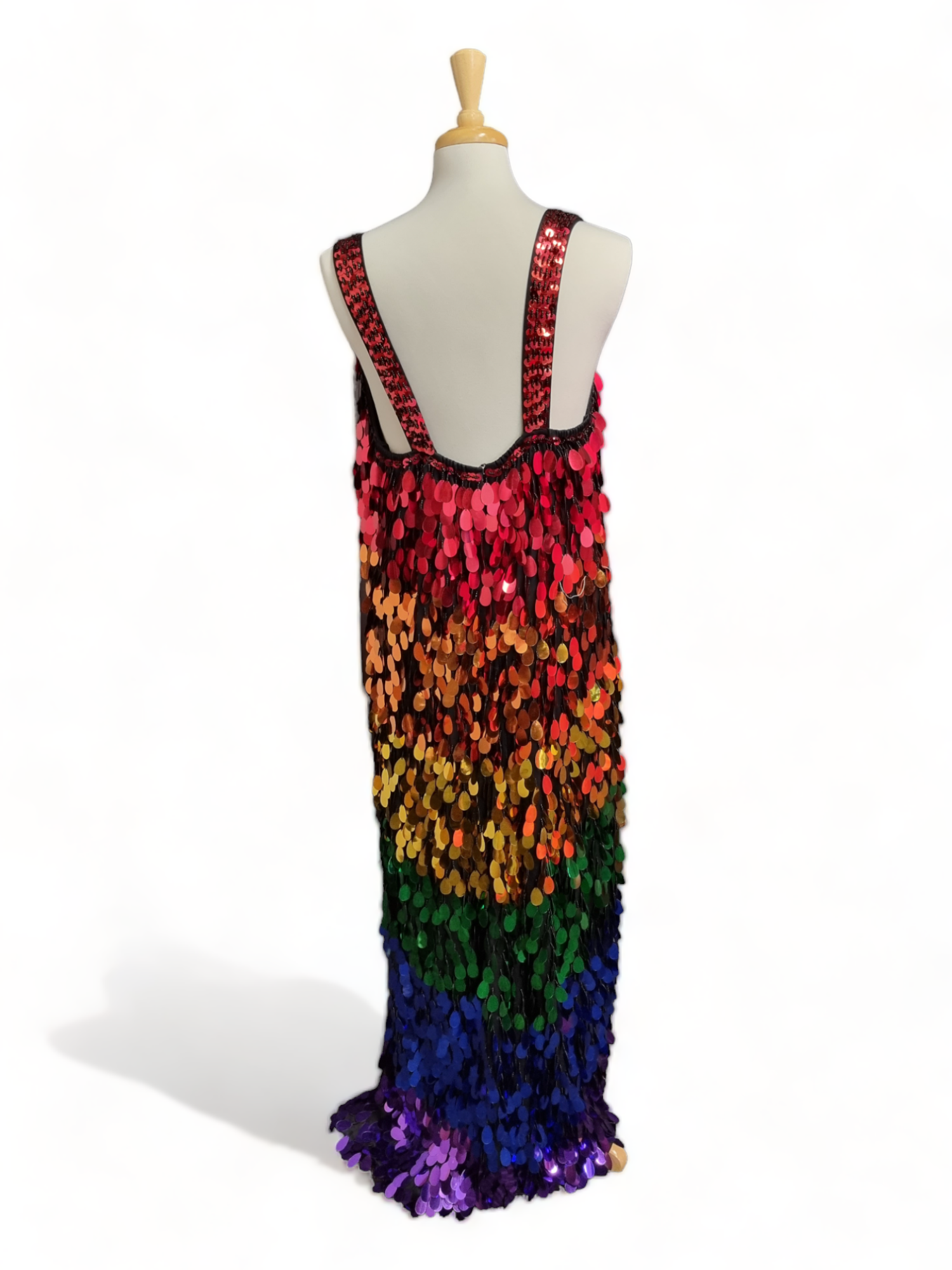 rainbow sequin maxi dress Lola + The Boys Jeweled Rainbow Dress Teen/Women, M