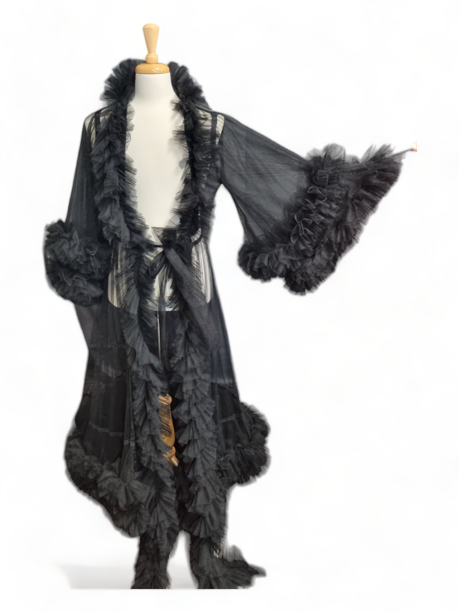 Tulle Dressing Gown with additional Boa