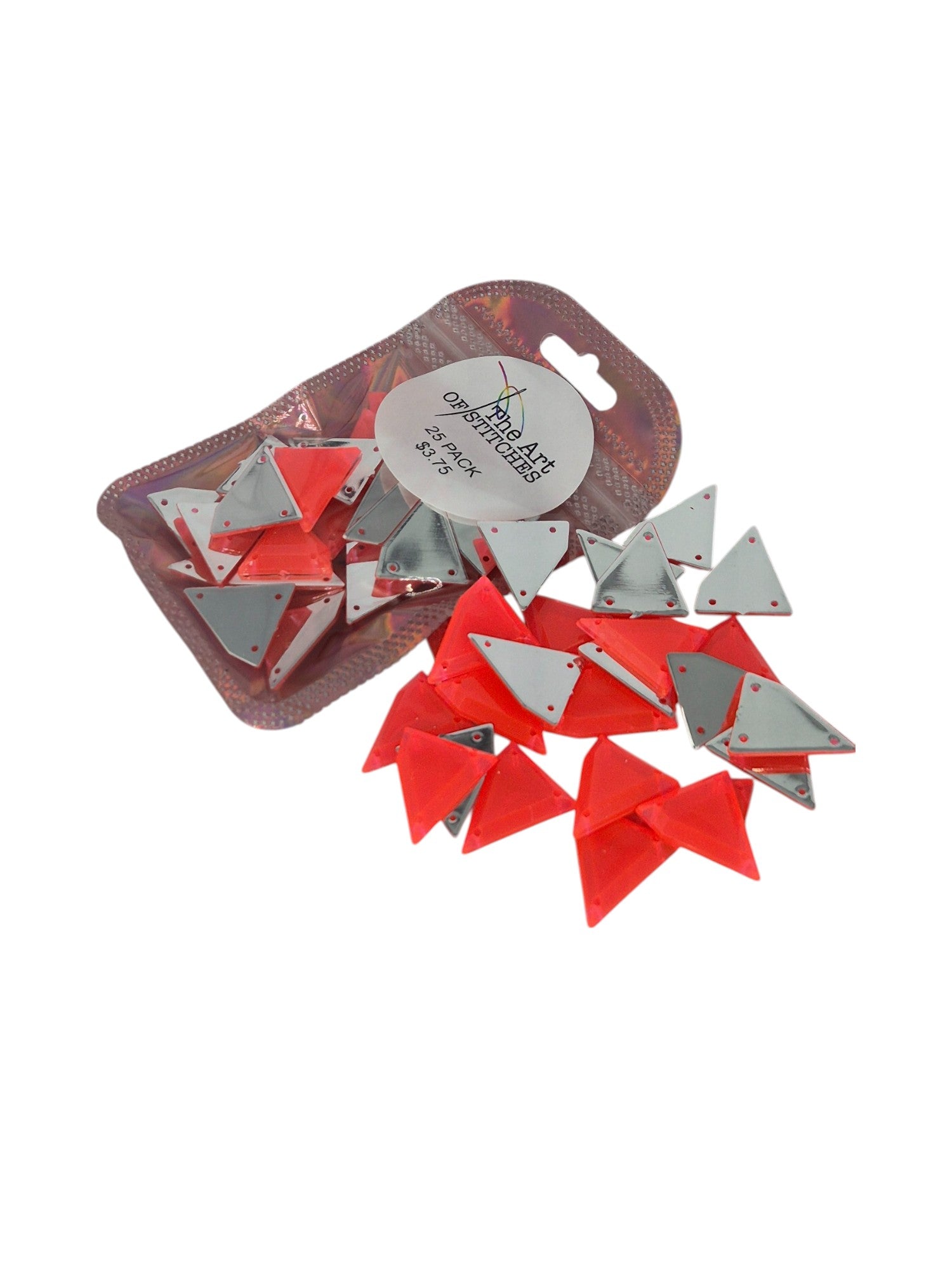 Sew On Acrylic Trapezoid Rhinestones Flat Back Mirror Beads 25 Pack