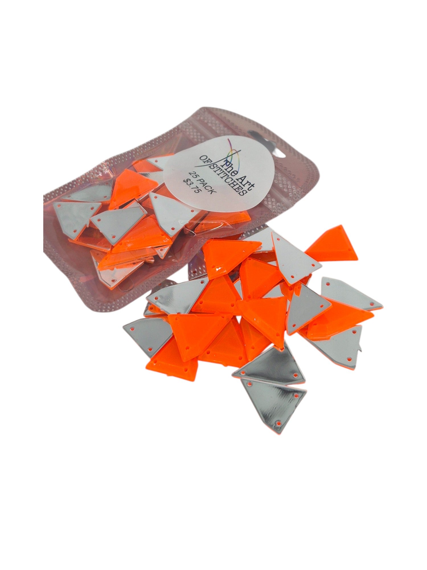 Sew On Acrylic Trapezoid Rhinestones Flat Back Mirror Beads 25 Pack