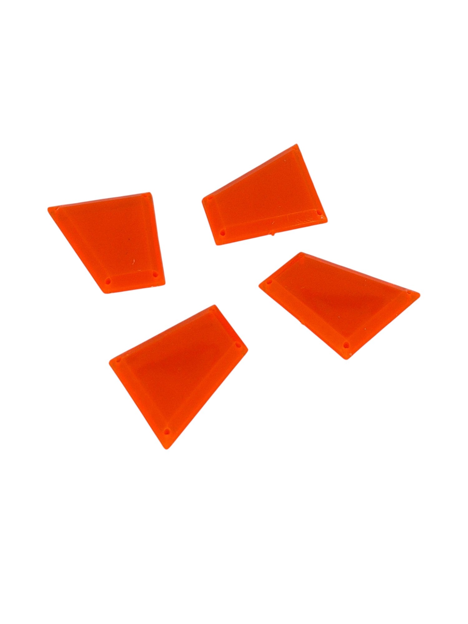 Sew On Acrylic Trapezoid Rhinestones Flat Back Mirror Beads 10 Pack