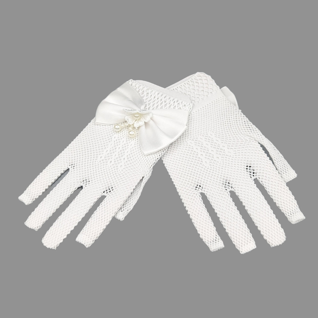 Bow Fishnet Gloves – The Art of Stitches - Main Image